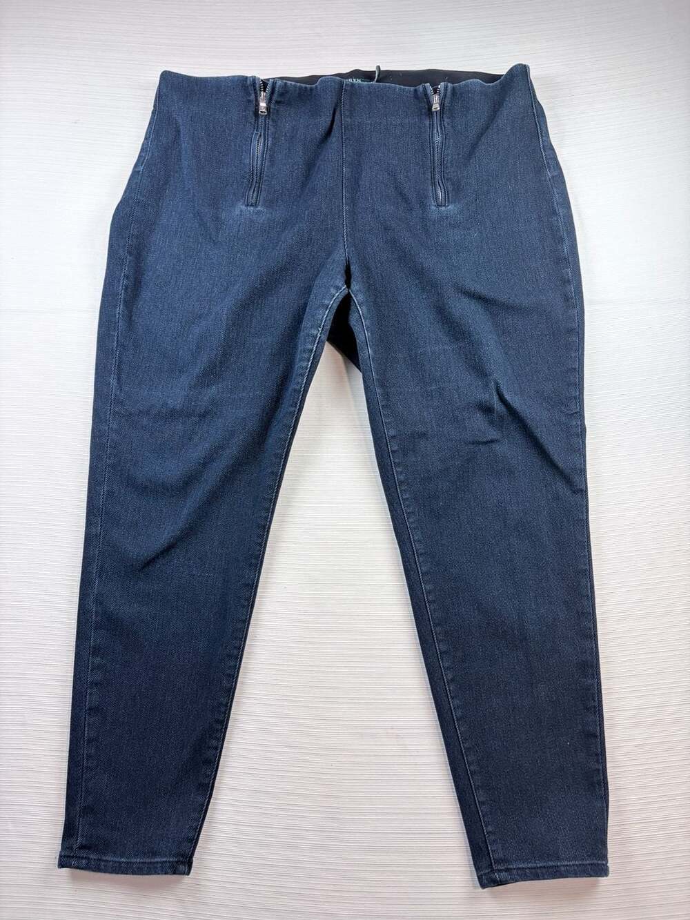 Lauren Ralph Lauren Pants Size 22W Blue Denim Zip Pocket Jeggings